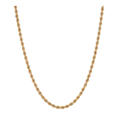 14K Gold Rope Chain Necklace