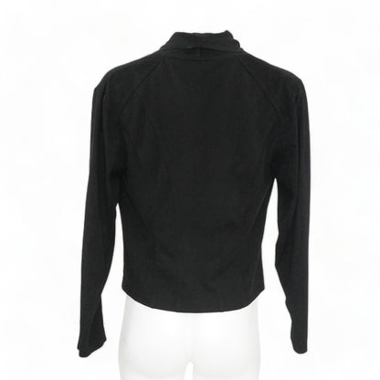 Black Solid Cardigan Sweater