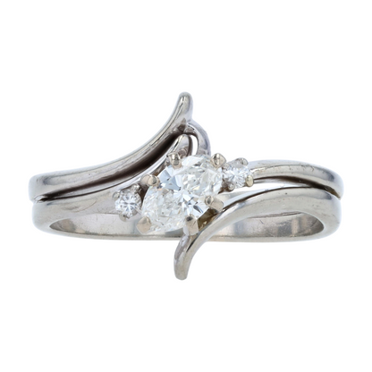 1/3 ctw 18K White Gold Diamond Engagement Ring