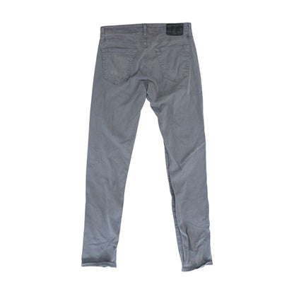Gray Solid Five Pocket Pants