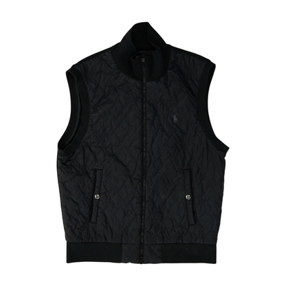 Black Solid Active Vest