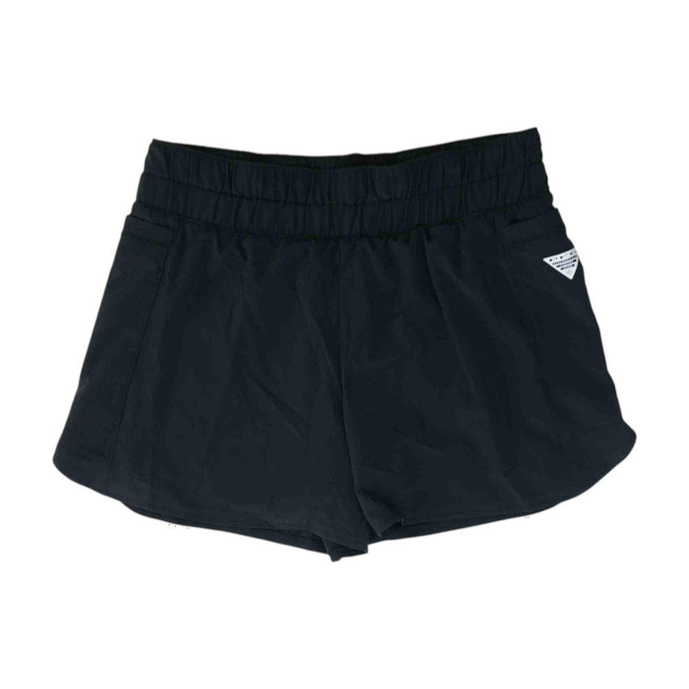 Black Solid Active Shorts