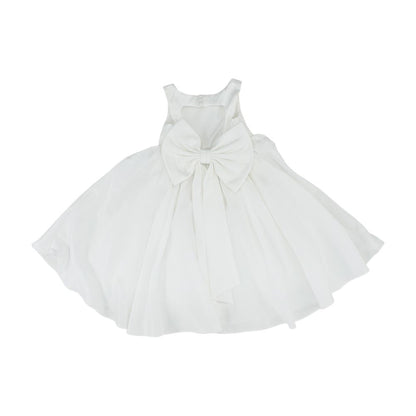 White Solid Dress