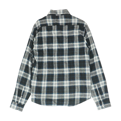Black Plaid Flannel Button Down