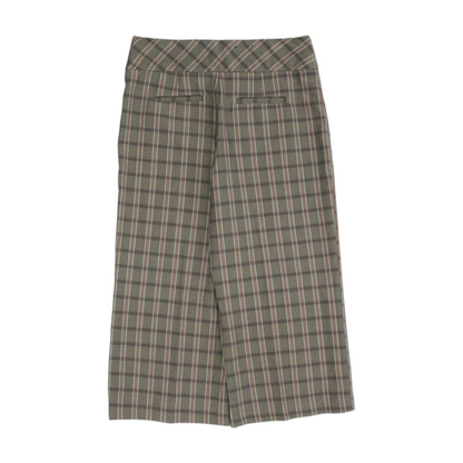 Gray Plaid Regular Pants