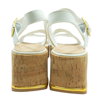 White Wedged Sandals