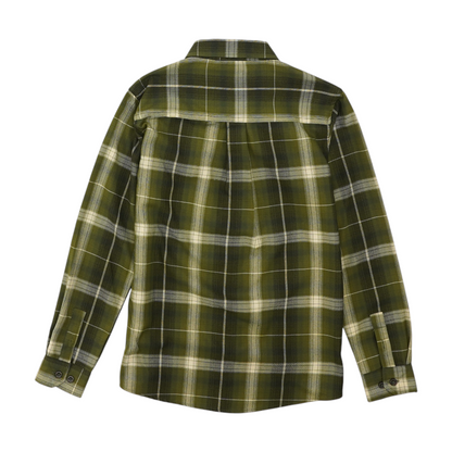 Green Solid Flannel Button Down