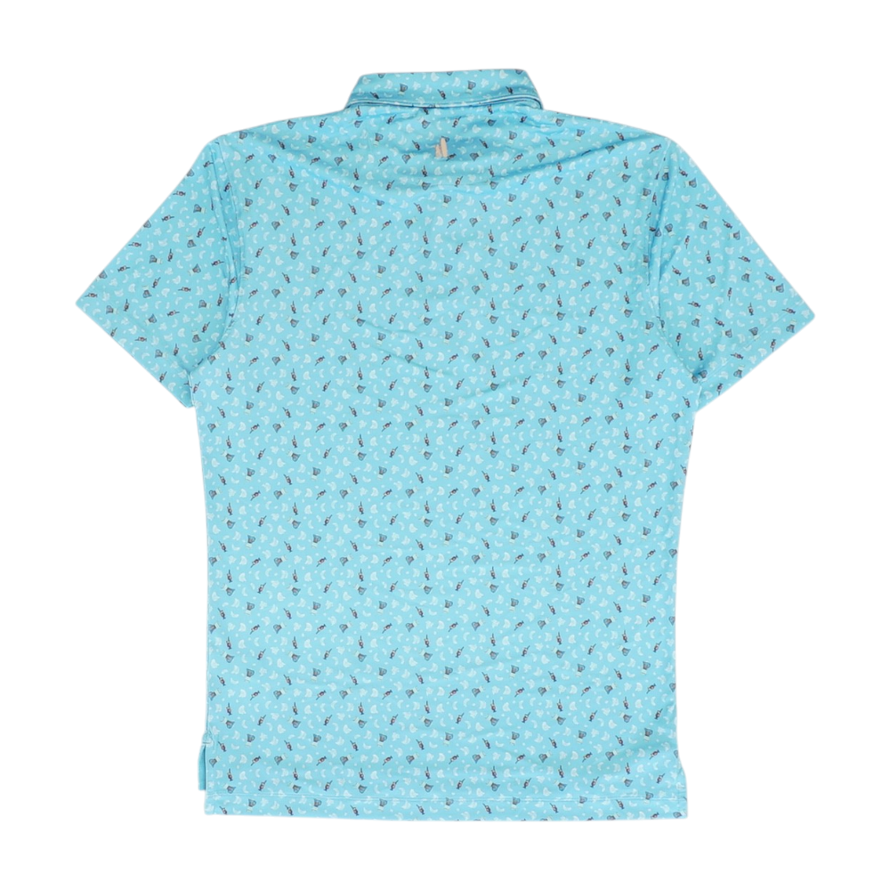 Blue Print Short Sleeve Polo