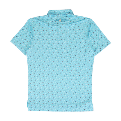 Blue Print Short Sleeve Polo