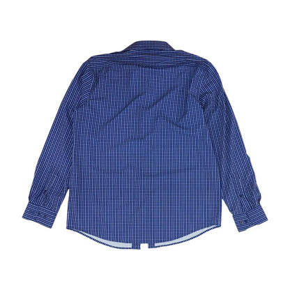 Navy Check Long Sleeve Button Down