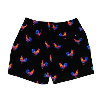 Black Graphic Swim Bottom