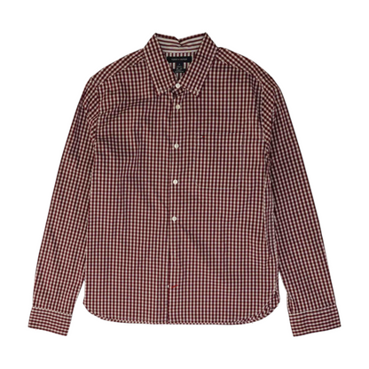 Red Plaid Long Sleeve Button Down