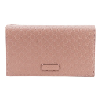 Pink Microguccissima Wallet on Strap