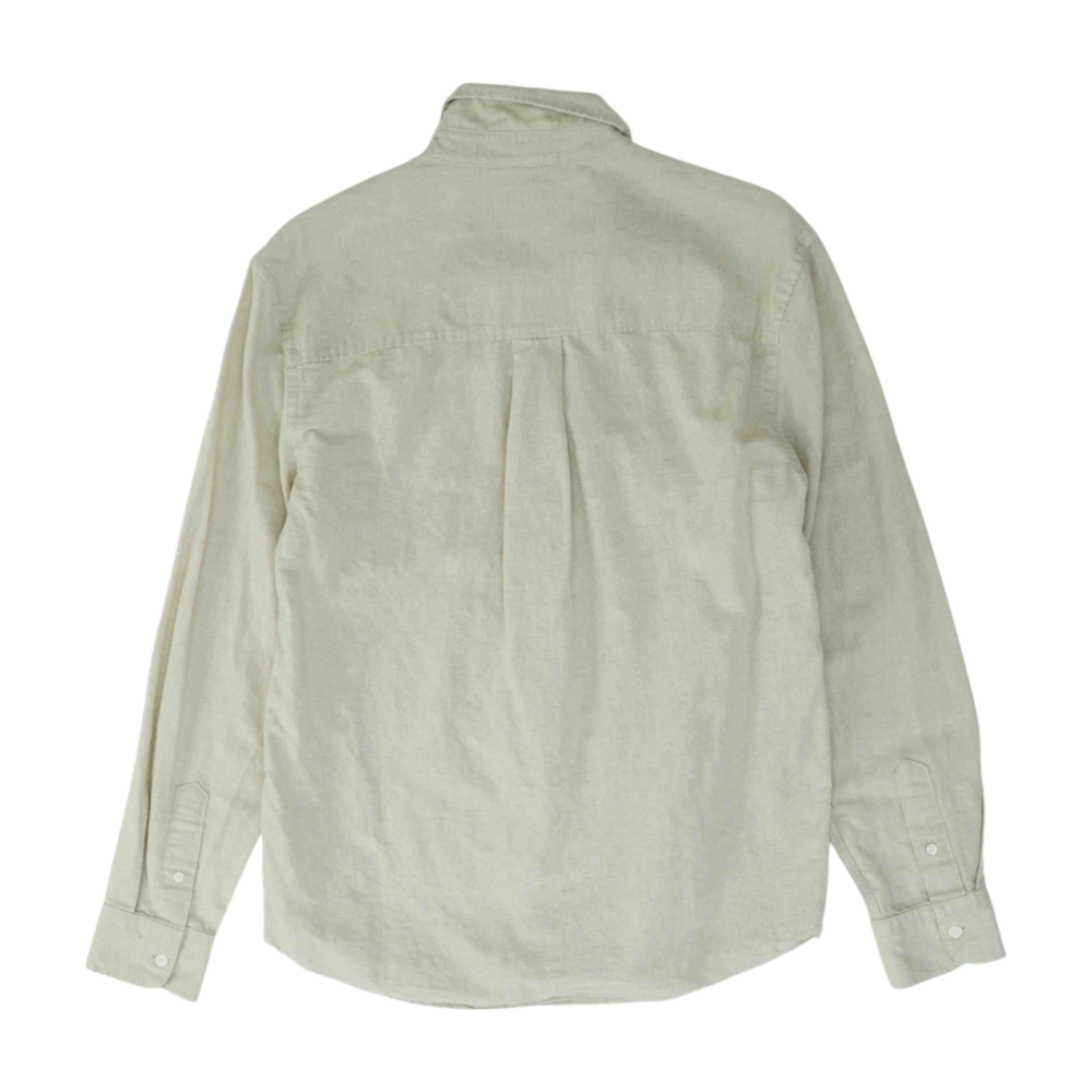 Tan Solid Long Sleeve Button Down