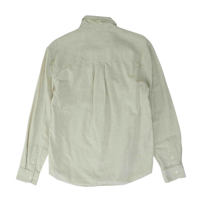 Tan Solid Long Sleeve Button Down