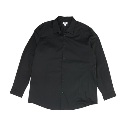Black Solid Long Sleeve Button Down