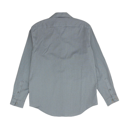 Blue Polka Dot Long Sleeve Button Down