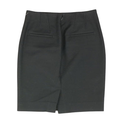 Black Solid Midi Skirt