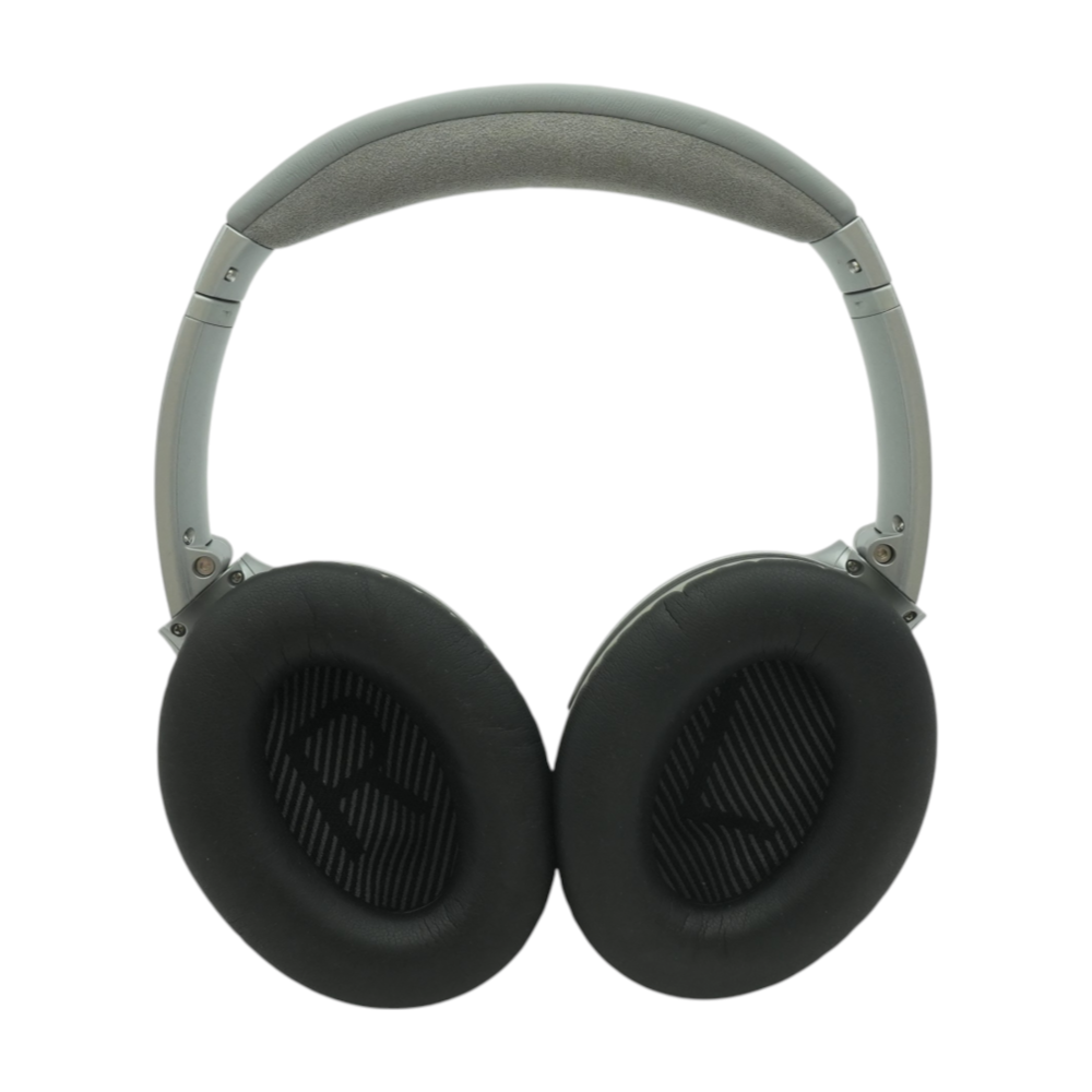 Bose Silver QuietComfort 35 Noise Cancelling Headphones With Black Earpads – Image 2