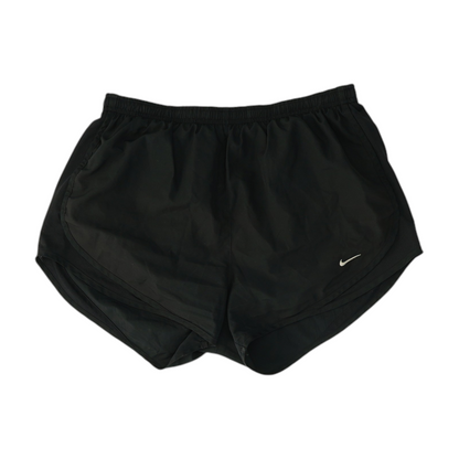 Black Solid Active Shorts