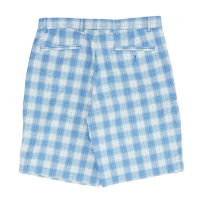 Blue Plaid Active Shorts