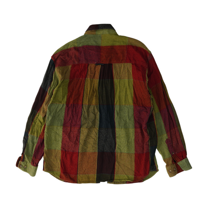 Multi Plaid Flannel Button Down