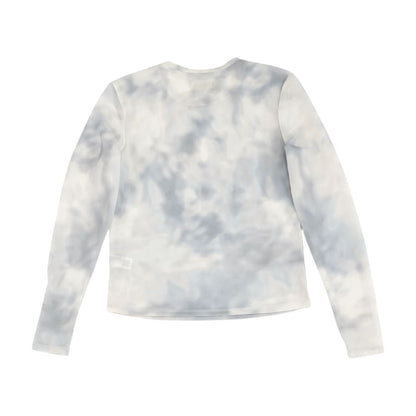 Gray Tie Dye Active Blouse