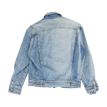 Blue Solid Denim Jacket