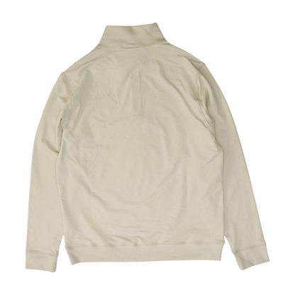 Beige Solid 1/4 Zip Pullover