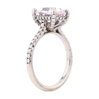 14K White Gold Morganite Fashion Ring