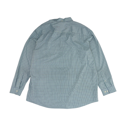 Blue Tall Plaid Long Sleeve Button Down