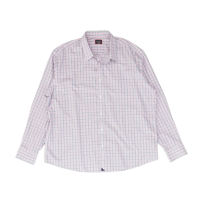 Pink Check Long Sleeve Button Down