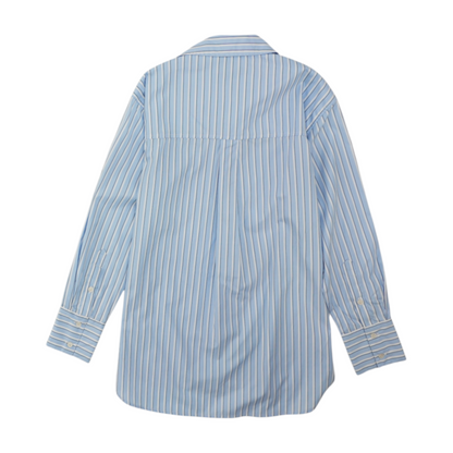 Blue Striped Long Sleeve Button Down