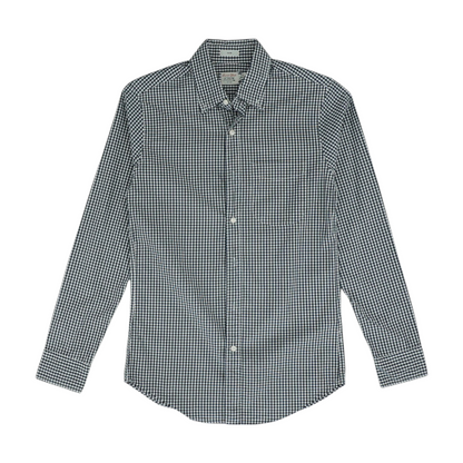 White Check Long Sleeve Button Down