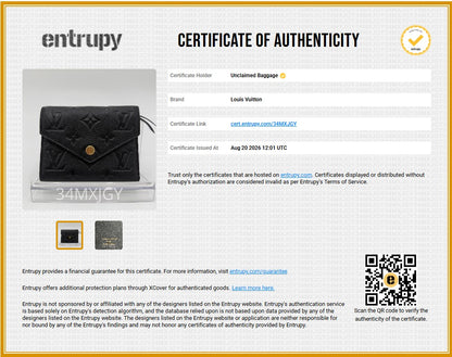Victorine Wallet in Black Monogram Empreinte Leather