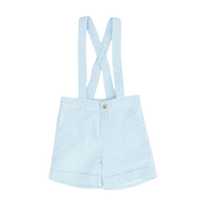 Blue Striped Sleeveless One-Piece