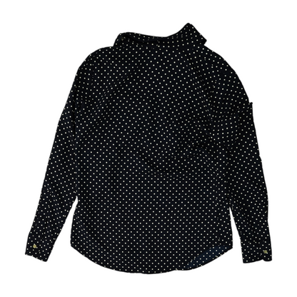Navy Polka Dot Blouse