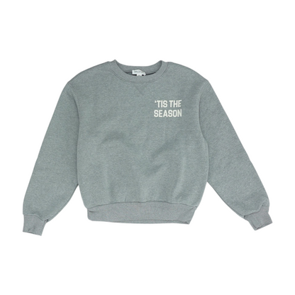 Gray Solid Sweatshirt Pullover