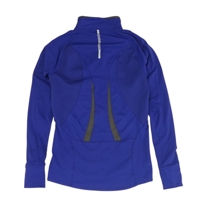 Blue Solid 1/4 Zip Pullover