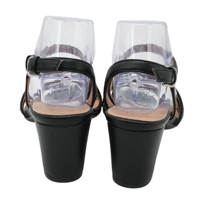 Black Block Heel Sandals