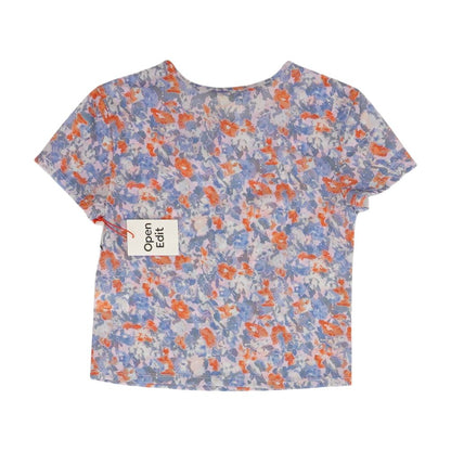 Multi Floral Short Sleeve Blouse