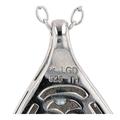 1 1/3 ctw Sterling Silver Lab Grown Diamond Pendant Necklace