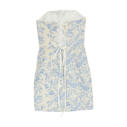 White Floral Mini Dress