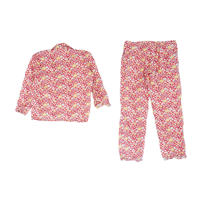 Red Floral Pajama Set