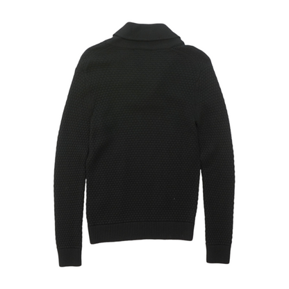 Black Solid Pullover Sweater