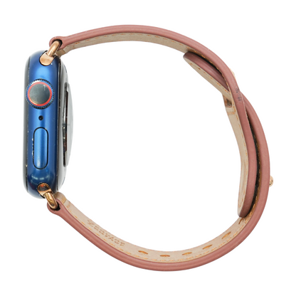 40mm Series 6 Blue Smartwatch Brown Band S/M