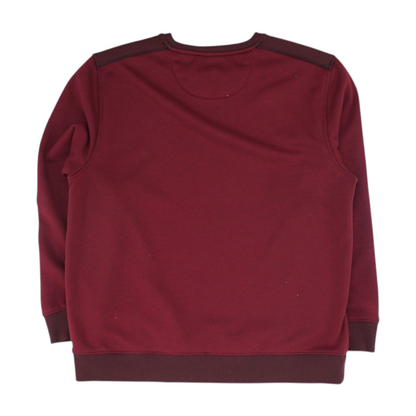 Maroon Solid Sweatshirt Pullover