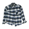 Navy Plaid Flannel Button Down