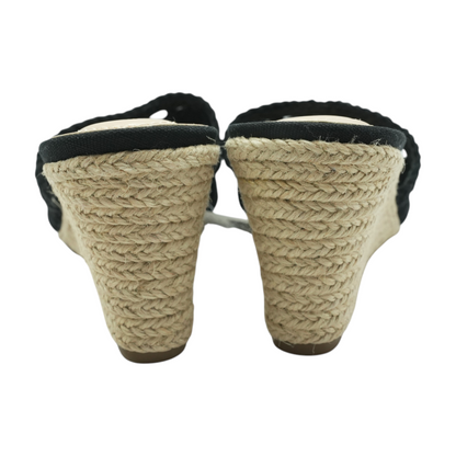 Black Wedged Sandals