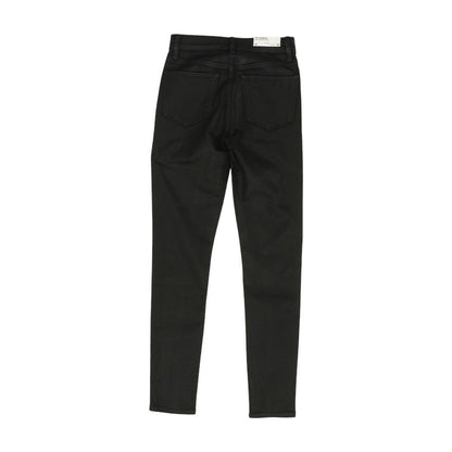 Black Solid High Rise Skinny Leg Jeans